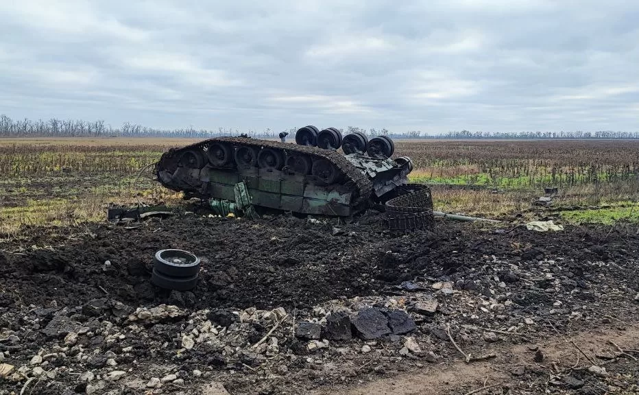 Уничтоженный российский танк / Фото: t.me/lost_warinua