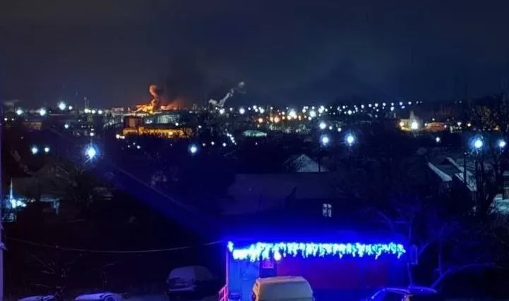 Пожар на нефтебазе в Ровеньках / Фото: Exilenova+