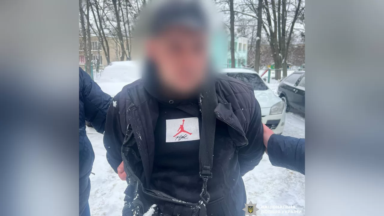 Затриманий за стрілянину у військового ТЦК / Фото: ГУНП в Харківській області