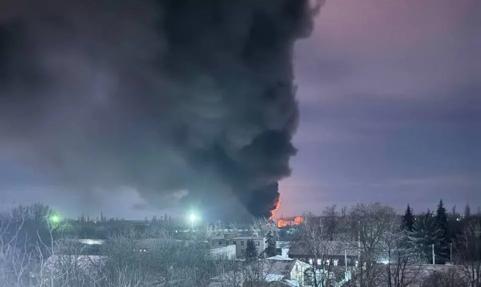 Пожежа в Іловайську / Фото: Exilenova+