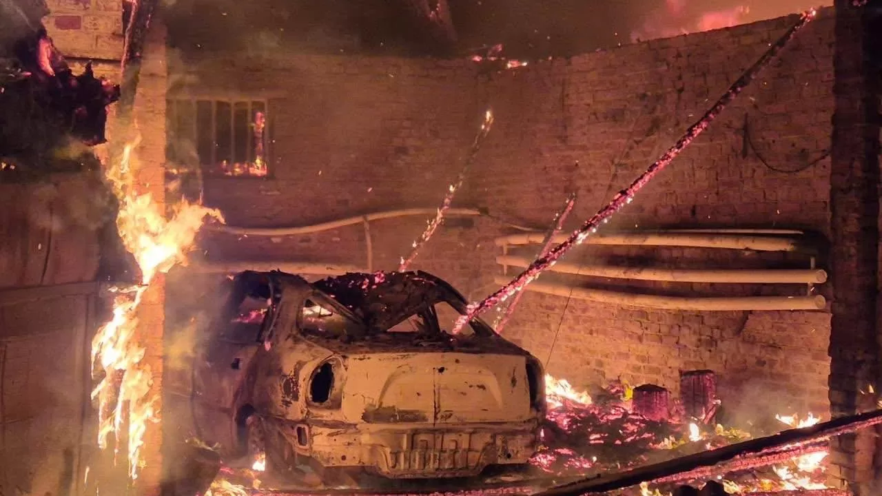 Fire in the Semenivka hospital / Photo: Chernihiv Regional State Administration