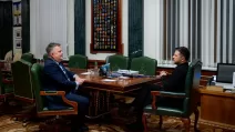 Serhii Kyslytsia during a meeting with President Zelensky / Photo: OPU