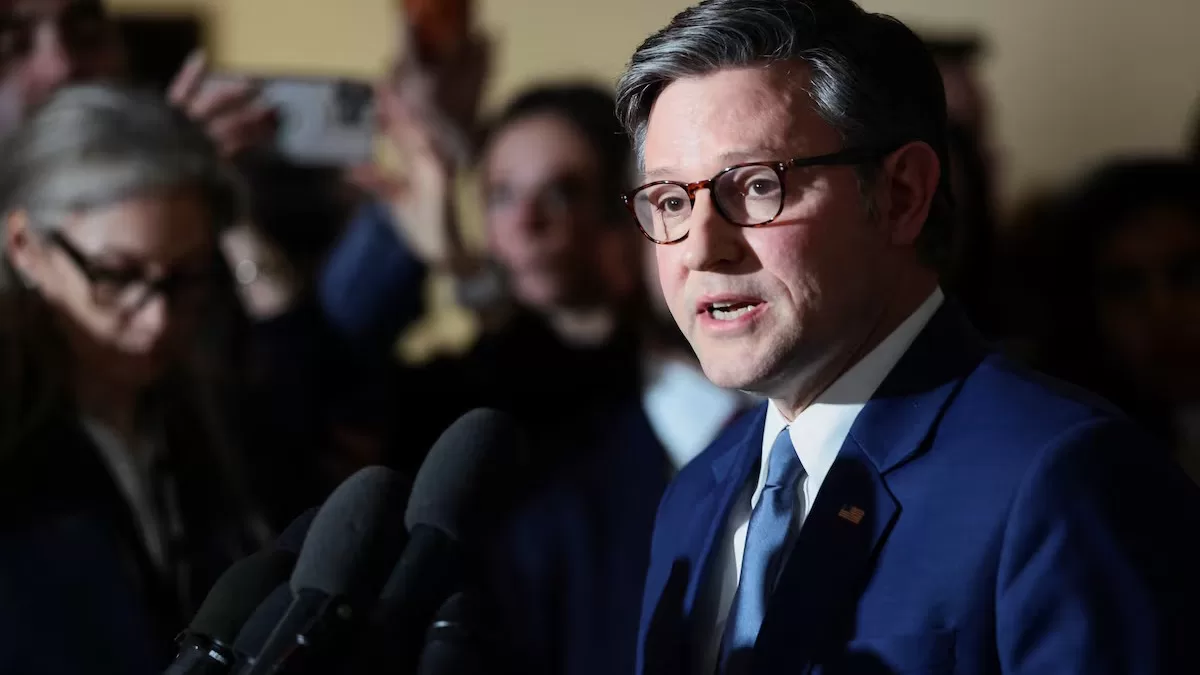 Спикер Палаты представителей Майк Джонсон общается с журналистами после того, как члены Конгресса были проинформированы о ситуации в Венесуэле, на Капитолийском холме в Вашингтоне, округ Колумбия, США. 5 января 2025 года / Фото Reuters