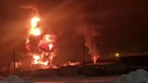 Пожежа на нафтобазі "Геркон Плюс" у Липецькій області РФ / Скриншот