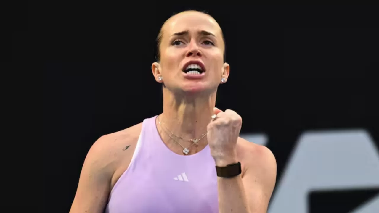 Українська тенісистка Еліна Світоліна святкує перемогу в одиночному розряді на жіночому тенісному турнірі ASB Classic 2026 / Фото: Photosport