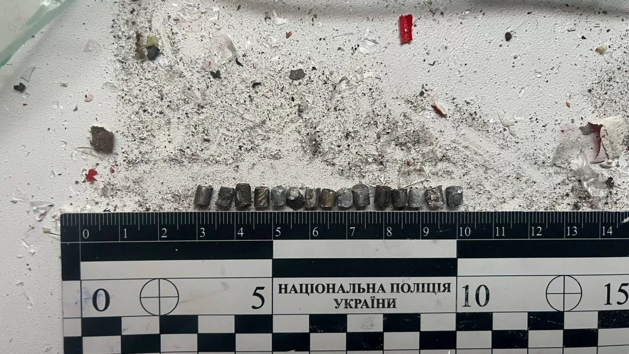 Фрагменти гранати / Фото: Поліція Києва
