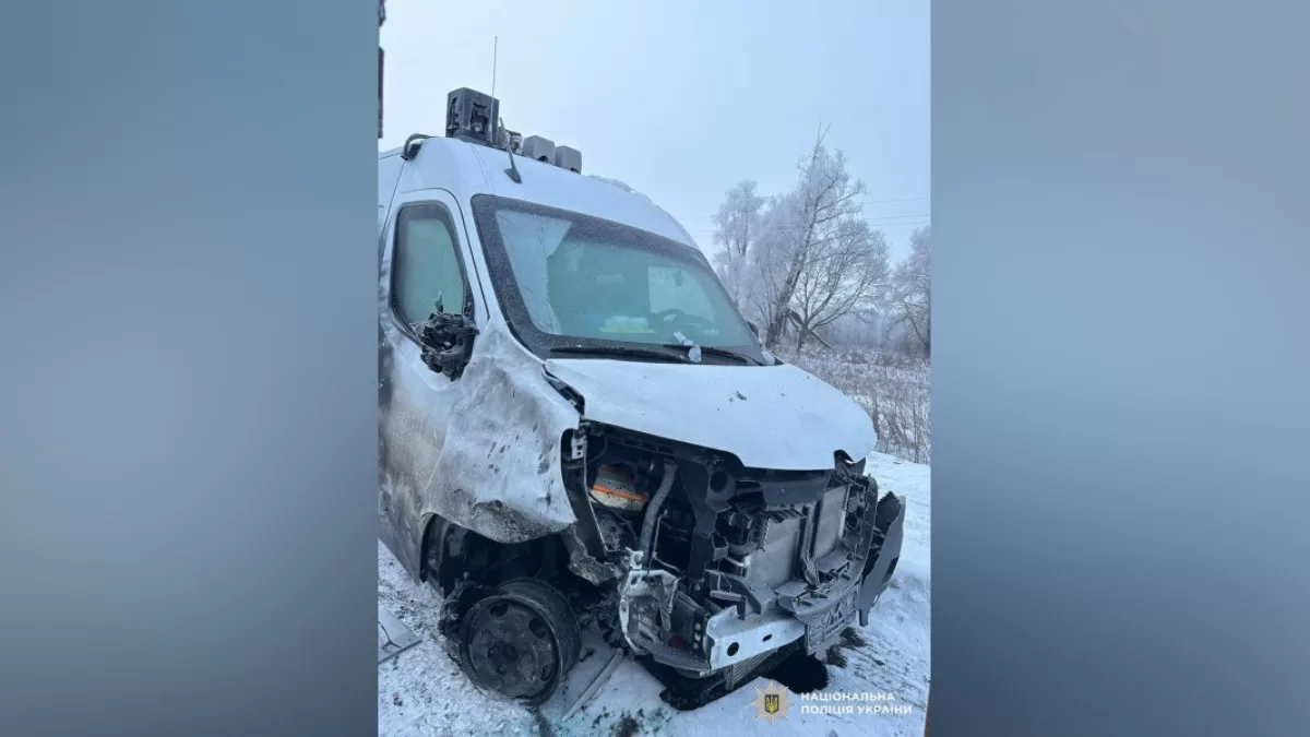 Поврежденный автомобиль «Белых ангелов» / Фото Нацполиция