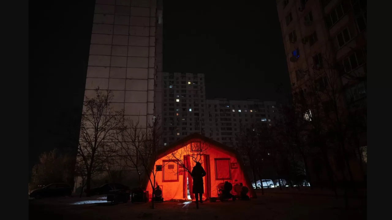 Пункт несокрушимости в Киеве, Украина / Фото: The New York Times