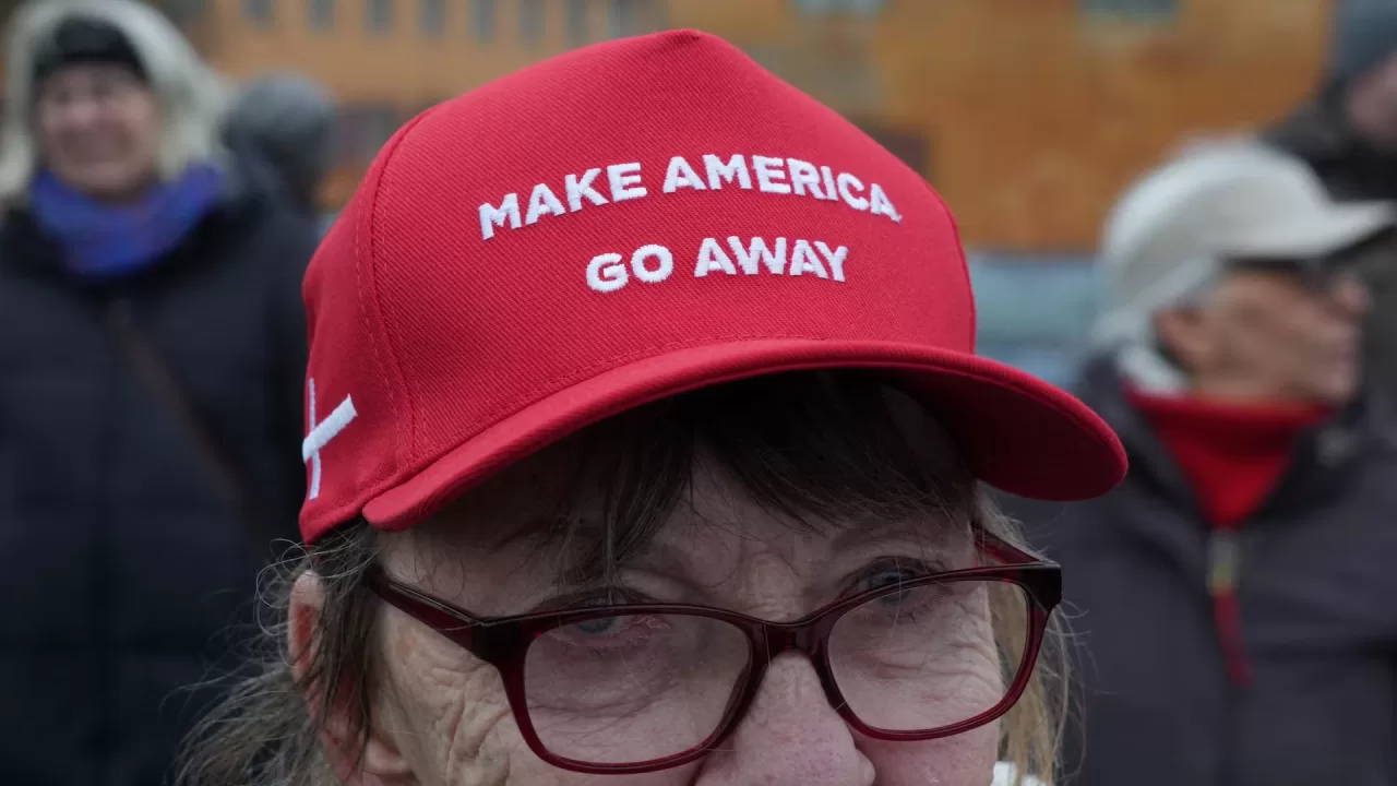 Протестувальниця на демонстрації на підтримку Гренландії в Копенгагені, Данія, 17 січня 2026 року / Фото Reuters