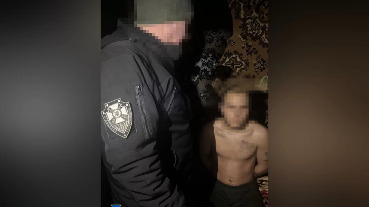 Задержанный по подозрению в покушении на жизнь военного / Фото: СБУ