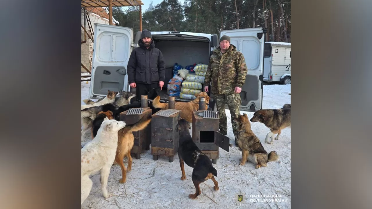Полицейские совместно с волонтерами доставили помощь эвакуированным животным и семьям переселенцев в Харьковской области / Фото Нацполиция