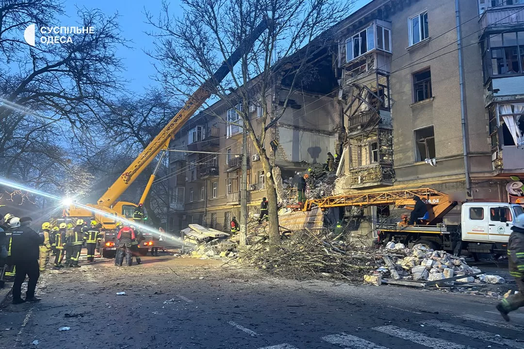 Уничтоженный российским БпЛА дом в Одессе / Фото: Суспільне