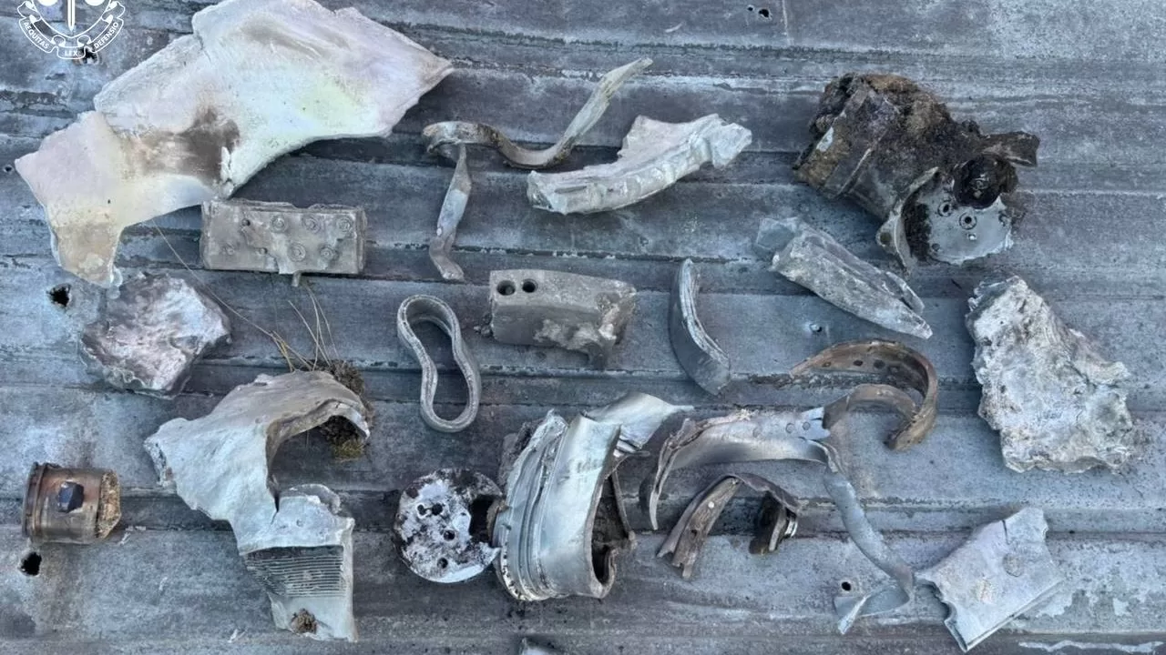 Уламки елементів повітряного нападу / Фото Харківська обласна прокуратура