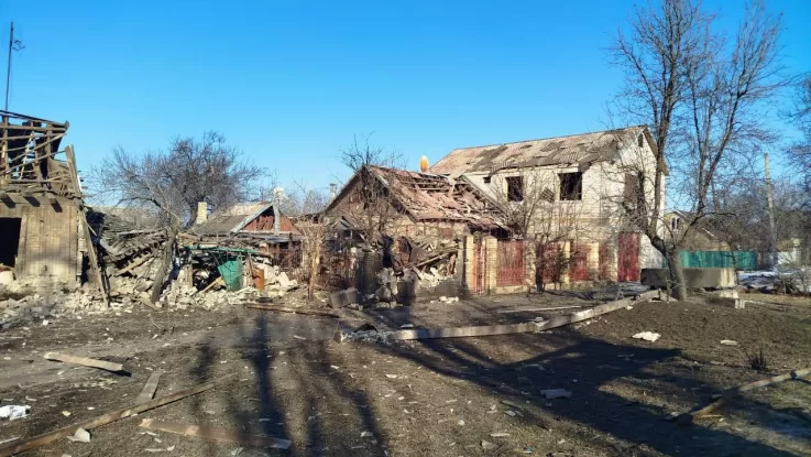 Місце обстрілу в Дружківці / Фото: Донецька ОВА