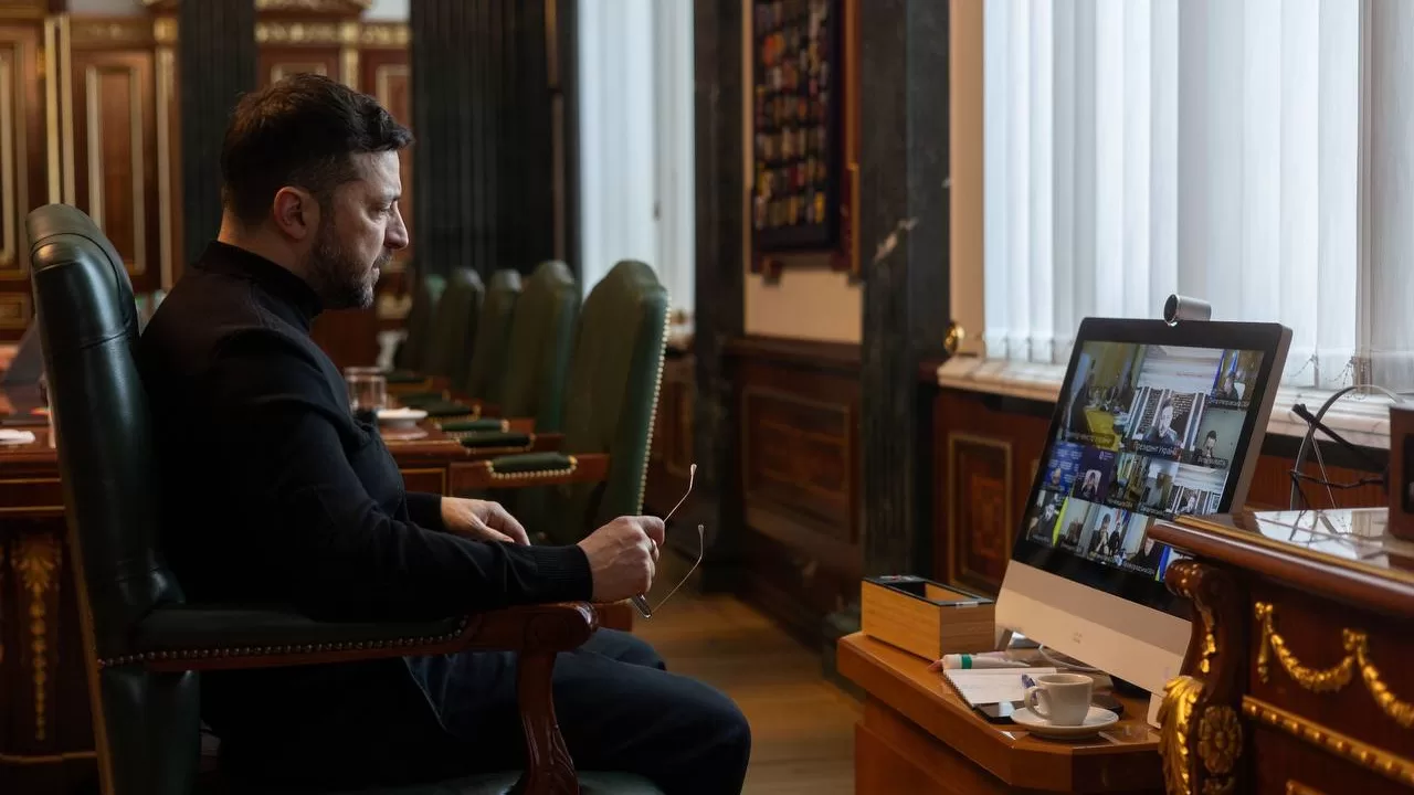 Владимир Зеленский во время ежедневного селектора / Фото: ОПУ