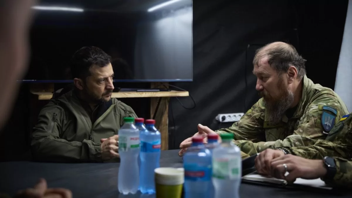 Володимир Зеленський відвідав оборонців Покровська та поспілкувався з командирами «Лінії дронів». Архивное фото / Фото Офіс президента