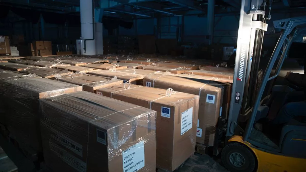 Київ отримав першу партію - 177 генераторів від Європейського Союзу / Фото t.me/vitaliy_klitschko