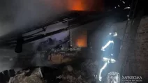 Three children and a man died in a fire after a Russian UAV attack / Photo: Kharkiv Regional State Administration