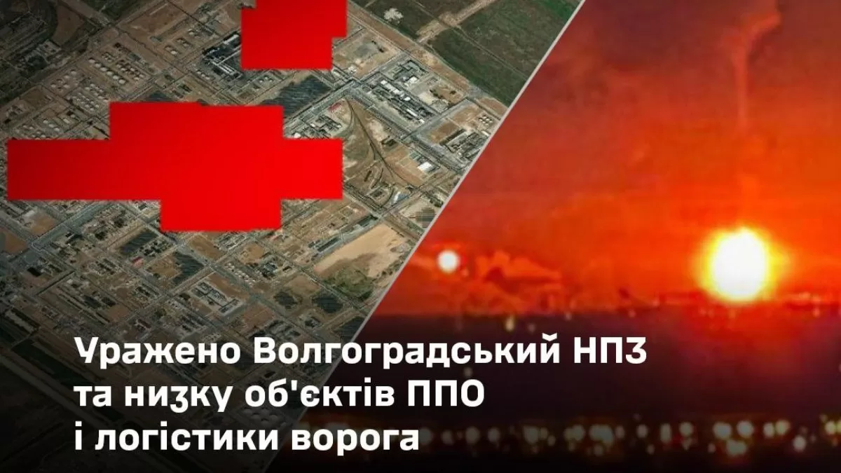 Поражён Волгоградский НПЗ и ряд объектов ПВО и логистики противника / Иллюстрация Генштаба ВСУ