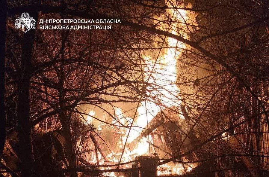 Пожежа у Дніпрі / Фото: Дніпропетровська ОВА