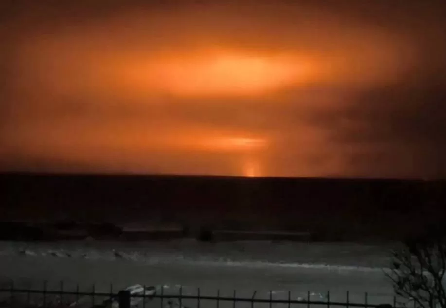 Заграва від пожежі в Котлубані / Скриншот