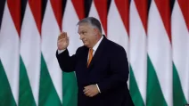 Прем’єр-міністр Угорщини Віктор Орбан під час з’їзду партії "Фідес" у Будапешті. Угорщина, 18 листопада 2023 року / Фото: Reuters