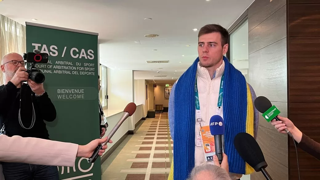 Владислав Гераскевич після слухання у САС / Фото Суспільне Спорт