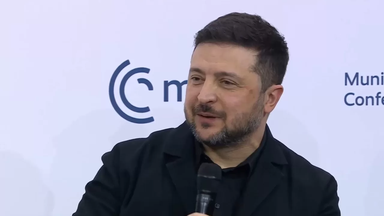 Владимир Зеленский на Мюнхенской конференции по вопросам безопасности / Скриншот