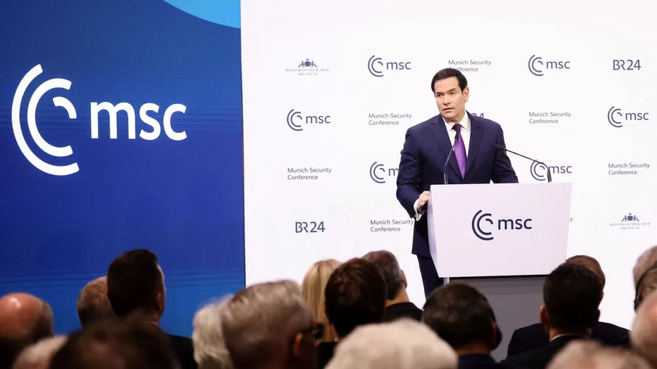 Государственный секретарь США Марко Рубио выступает во время Мюнхенской конференции по безопасности в Мюнхене, Германия, 14 февраля 2026 года / Фото: REUTERS