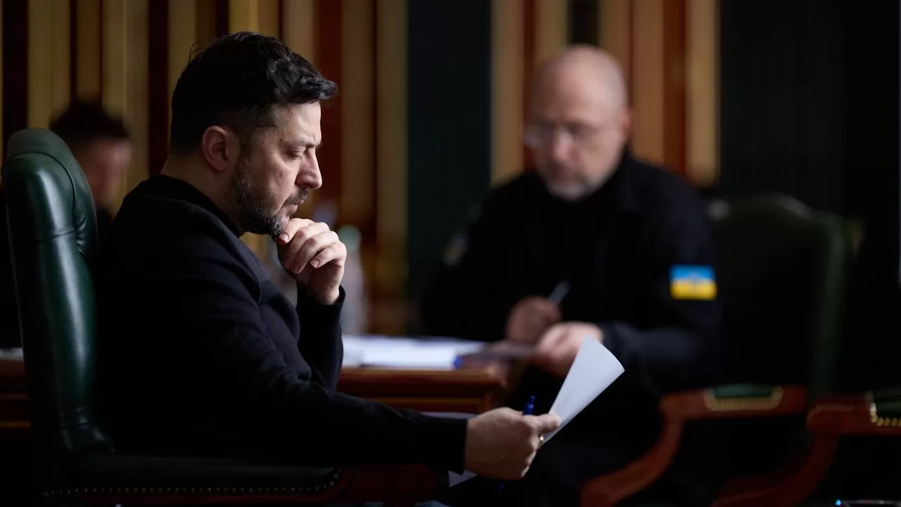 Владимир Зеленский во время селекторного совещания / Фото: ОПУ