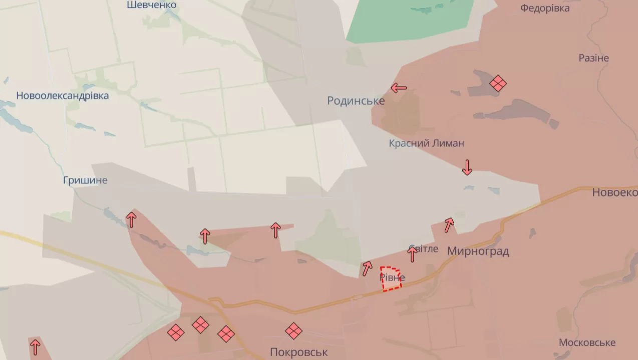 Карта DeepState / Скриншот