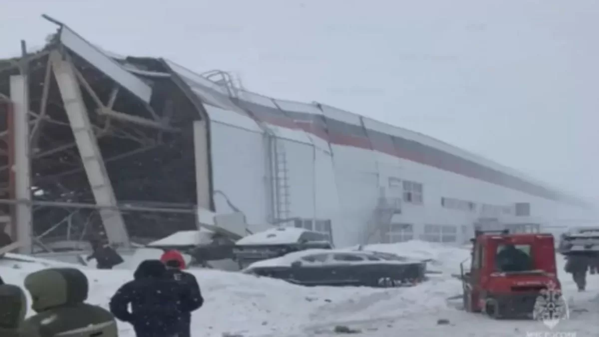 Цех заводу «Моторінвест» у Липецькій області з обваленим дахом / Фото з соцмережі