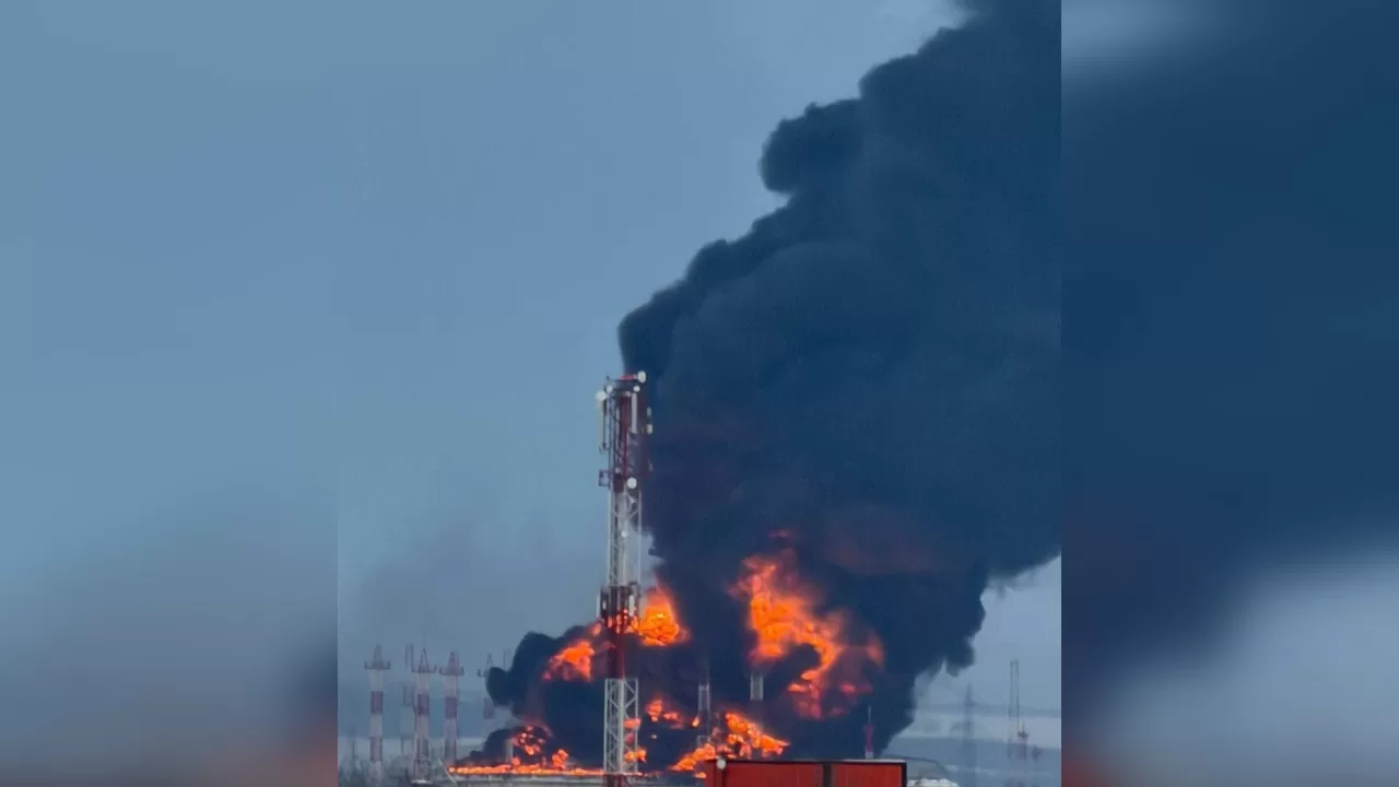 Пожежа на НПС Калейкіно, 23 лютого / Фото: Exilenova+