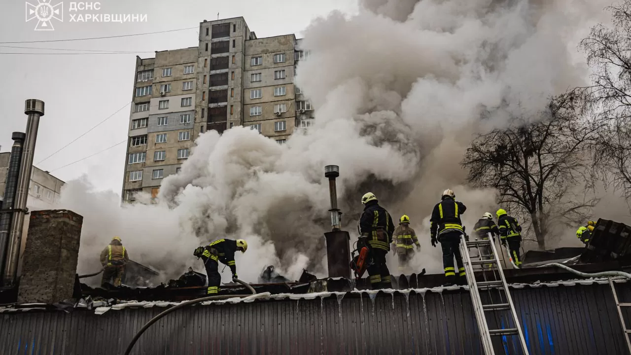 Пожар в харьковском кафе / Фото: ГСЧС