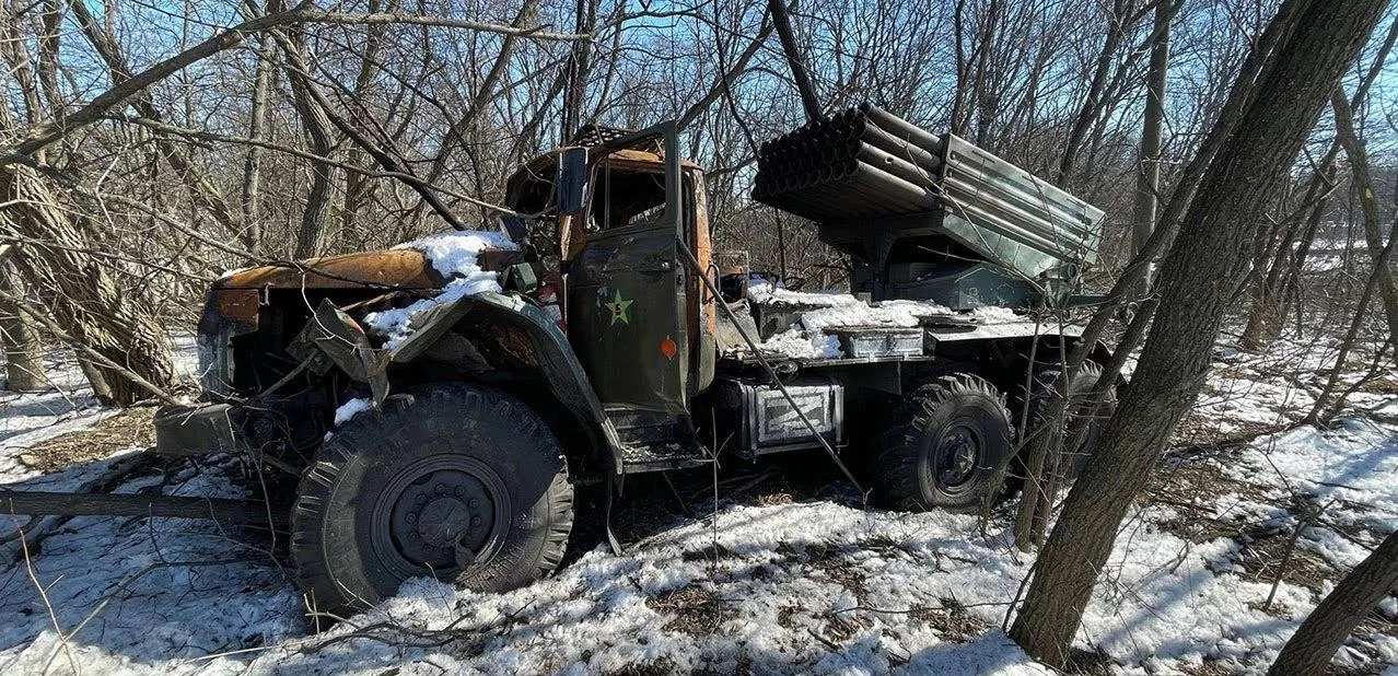 Знищена російська РСЗВ "Град" / Фото: t.me/lost_warinua