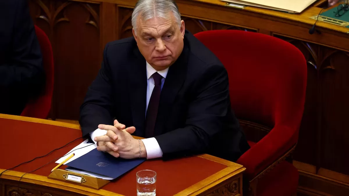 Прем'єр-міністр Угорщини Віктор Орбан бере участь у весняній сесії парламенту в Будапешті, 23 лютого 2026 року / Фото Reuters