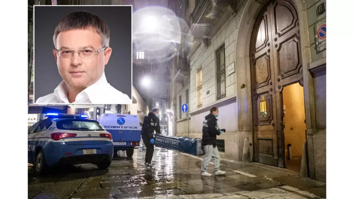 Александр Адарич и место преступления в Милане / Фото ANSA
