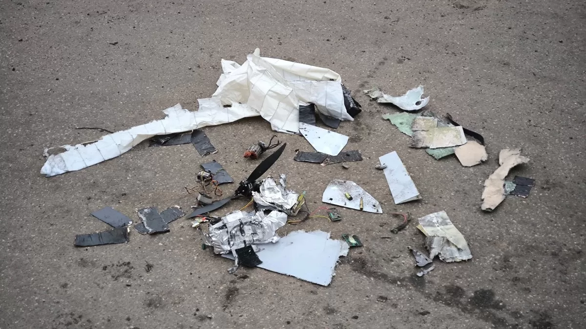 Обломки беспилотника «Молния», Шевченковский район, Харьков. Архивное фото / Фото Суспільне