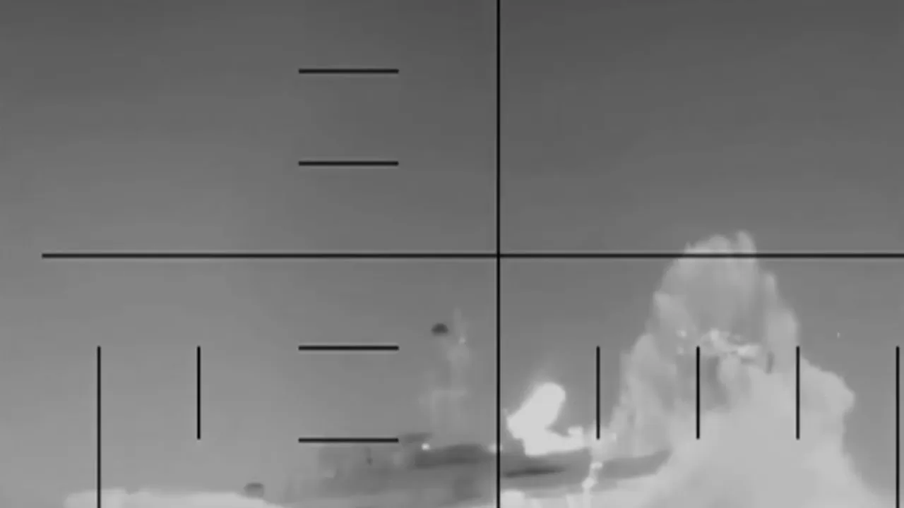 Удар по іранському військовому кораблю / Скриншот