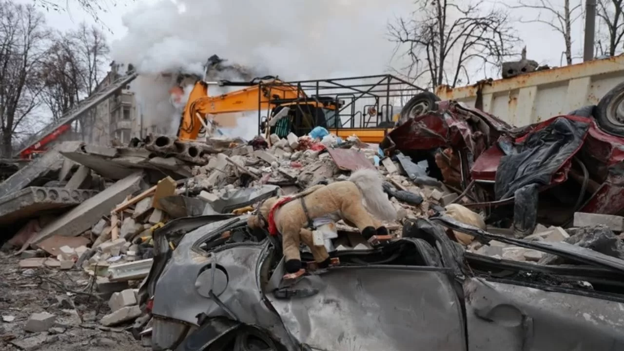 Место удара по Харькову 7 марта / Фото: Харьковская ОВА