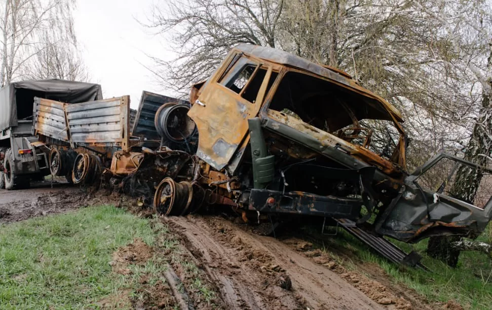 Уничтоженный российский грузовик / Фото: t.me/lost_warinua