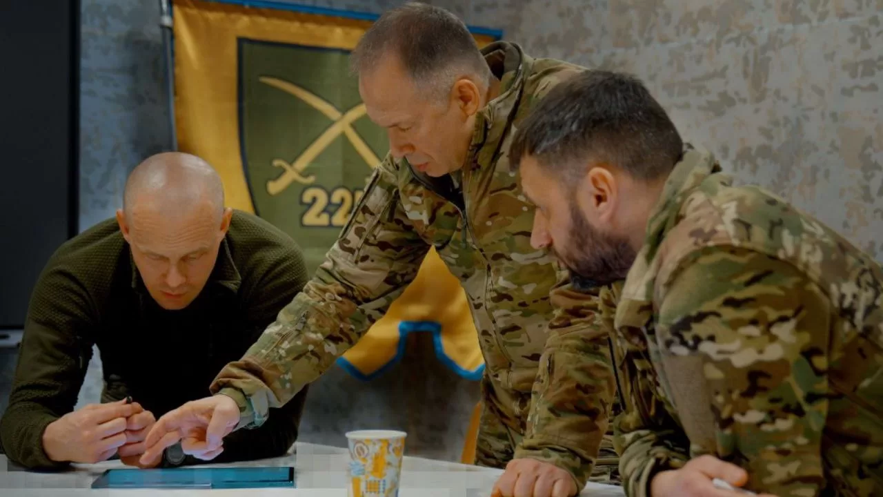 Сирський працює у частинах, що ведуть бойові дії на Запорізькому напрямку. 14 березня 2025 / Фото Генштаб