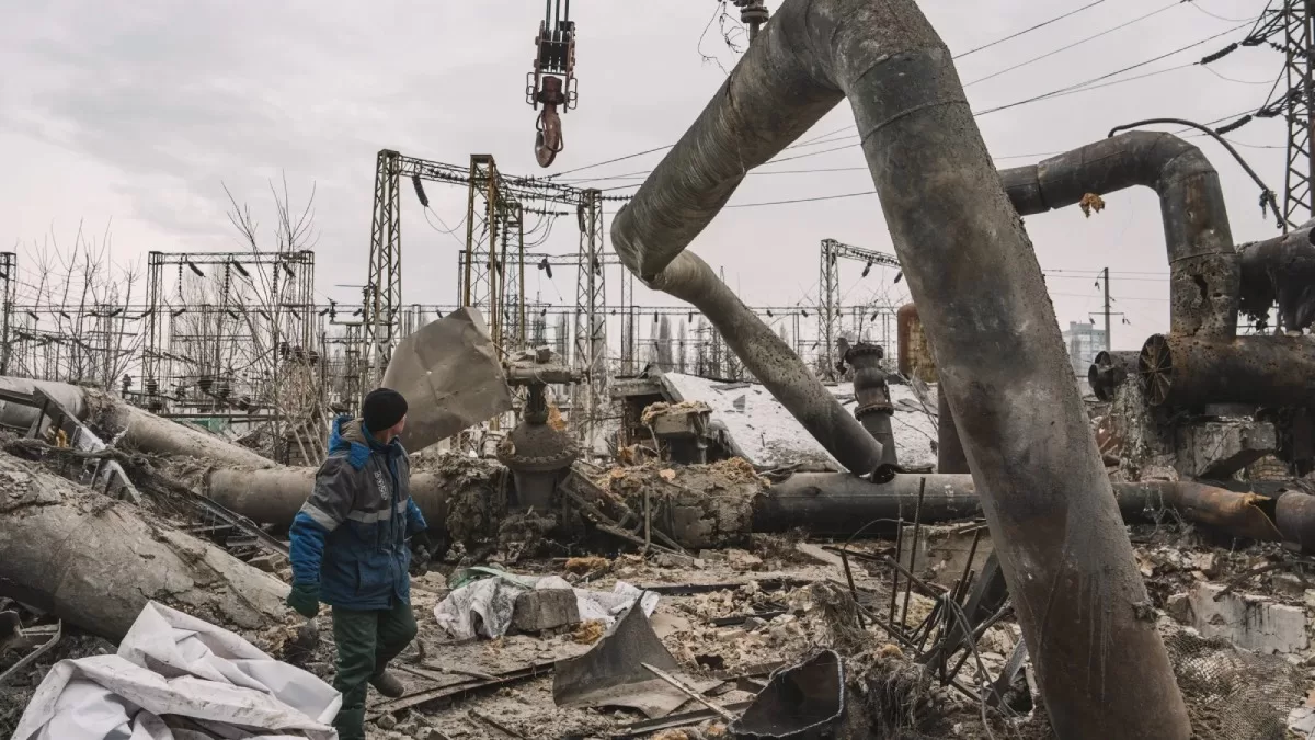 Дарницкая ТЭЦ. 4 февраля 2026 / Фото Bloomberg