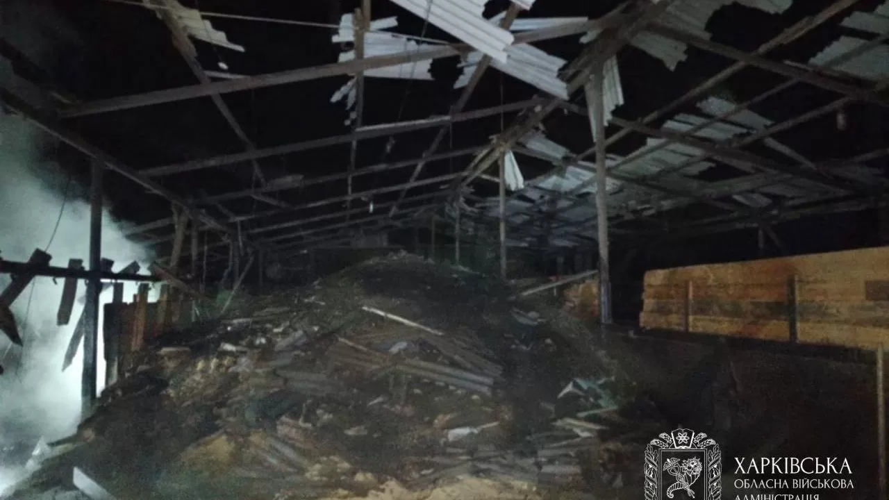 В Артёмовке Чугуевского района удар пришёлся по фермерскому хозяйству / Фото Харьковская ОВА