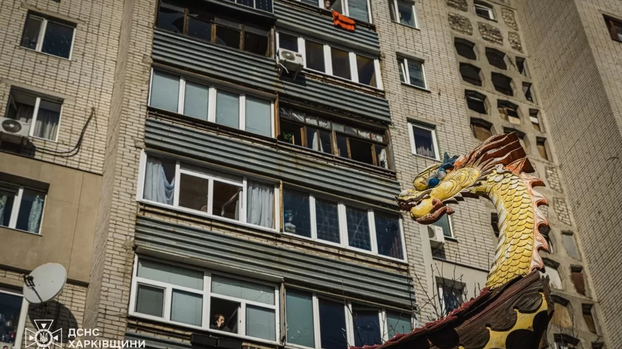 Поврежденный дом в Харькове / Фото: ГСЧС