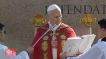 В Вербное воскресенье Папа Римский призвал прекратить войны / Скриншот трансляции