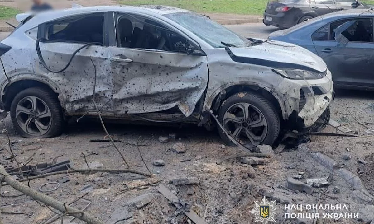 Последствия удара по Никопольскому району / Фото: Нацполиция