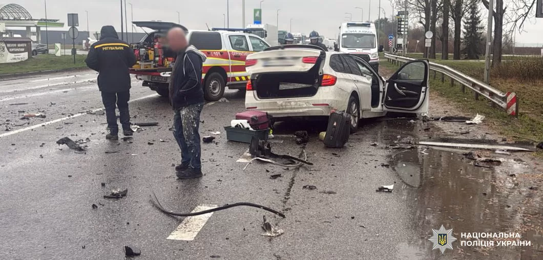 Уничтоженная в результате ДТП BMW / Фото: ГУНП во Львовской области