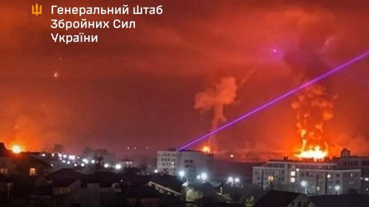 Панорама Новоросійську сьогодні вночі / Фото Генштаб ЗСУ