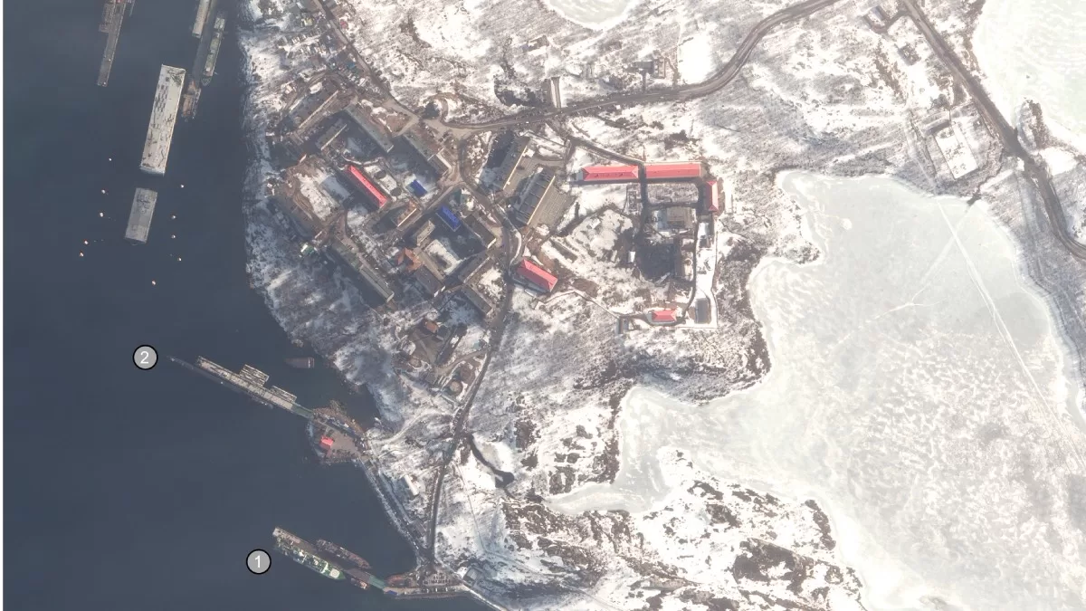 База ВМФ Росії «Оленья» / Фото Міністерство оборони Великої Британії